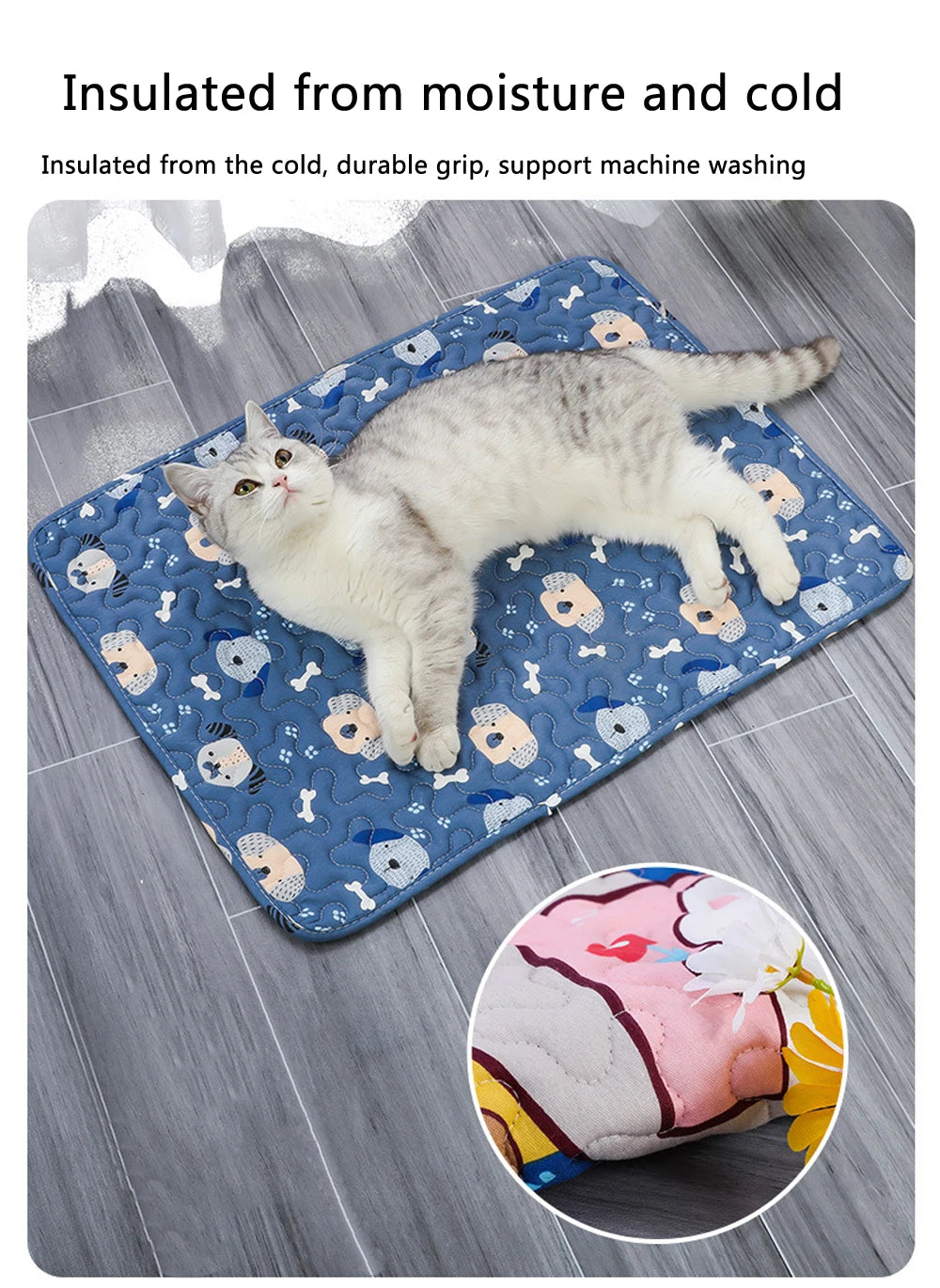 Moisture Proof Pet Dog Floor Mat Cooling Sofa Cushion Skin Friendly Cat Sleeping Mat Breathable Cooling Pet Bed Mat