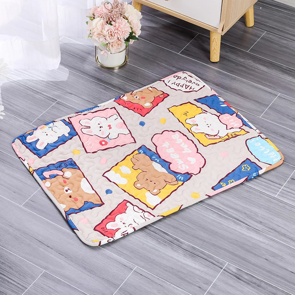 Moisture Proof Pet Dog Floor Mat Cooling Sofa Cushion Skin Friendly Cat Sleeping Mat Breathable Cooling Pet Bed Mat