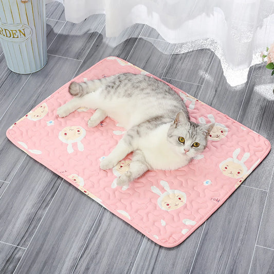Moisture Proof Pet Dog Floor Mat Cooling Sofa Cushion Skin Friendly Cat Sleeping Mat Breathable Cooling Pet Bed Mat
